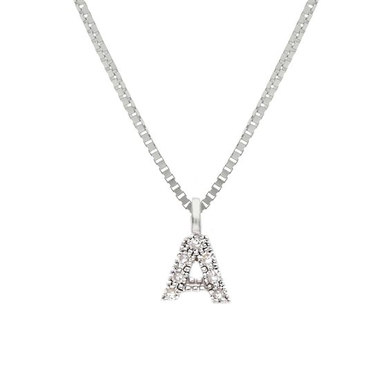 Collana Gioielleria Dossena  Donna 9ktbrilli in Oro bianco Diamante 0.07 Ct 278676A  SONGA - 278676A  SONGA